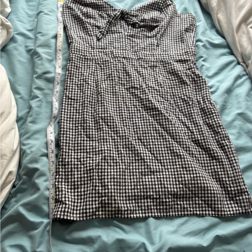 Classic Black and White Gingham Dress